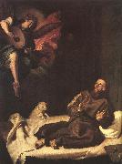 RIBALTA, Francisco St Francis Comforted by an Angel oil painting artist